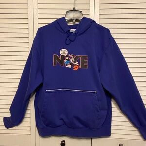 Nike Dri Fit Looney Tunes X SpaceJam Bugs Hoodie Sweatshirt Size L